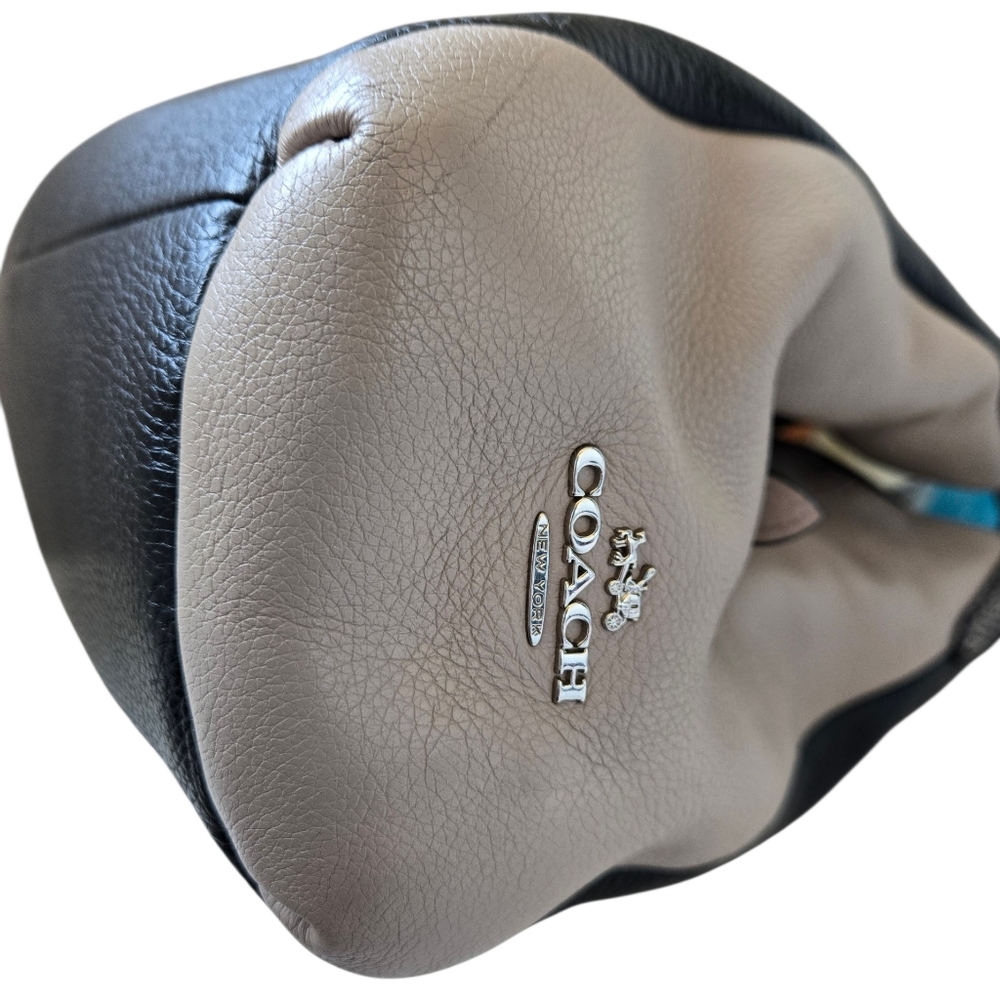 COACH 2016 Phoebe Hobo Colorblock Exotic/Snakeskin Trim Leather Shoulder Bag - Picture 16 of 16